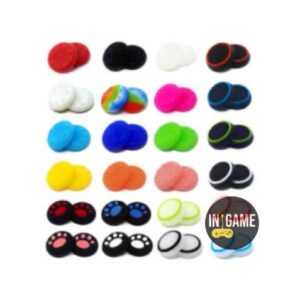 Controller Thumb Grips for PS5,PS4, Xbox One, Series S/X Dotted Analog BULK Rubber Pads 2PC SET
